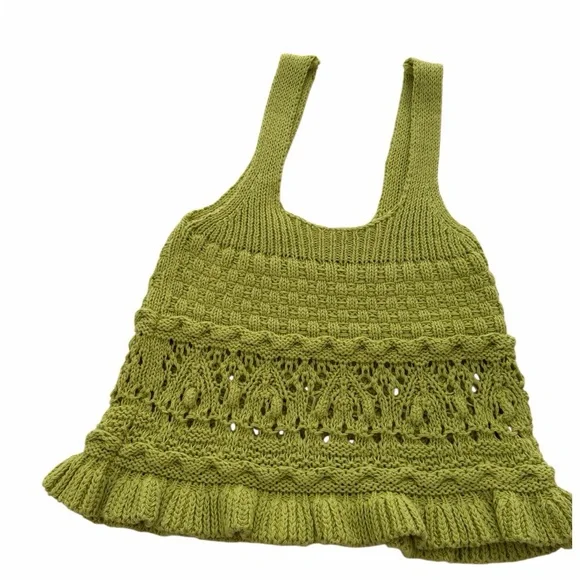 Top ZARA Tank Top 100% Cotton Sleeveless Size M EUC - Picture 3 of 9